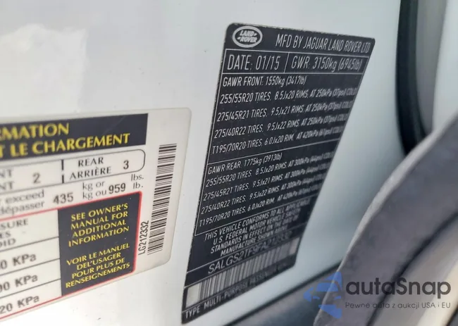 SALGS2TF9FA21332: 98856945