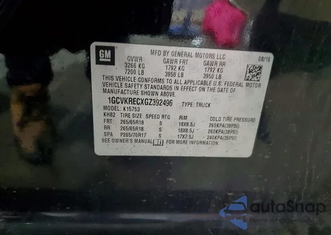 1GCVKRECXGZ392496: 72981095