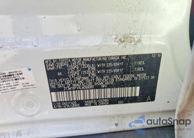 2T3W1RFVXLW068997: 72453245