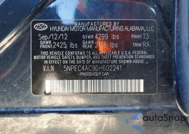 5NPEC4AC9DH602241: 99029685