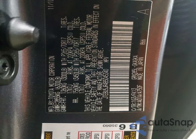 JTEBU5JR4B5045340: 98357065