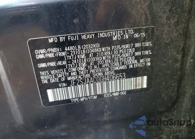 JF2SJAAC0GH406653: 99630265