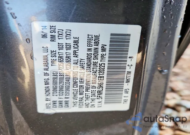 5FNRL5H61EB120225: 73400915