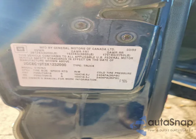 2GCEC19T3X1232090: 73450895