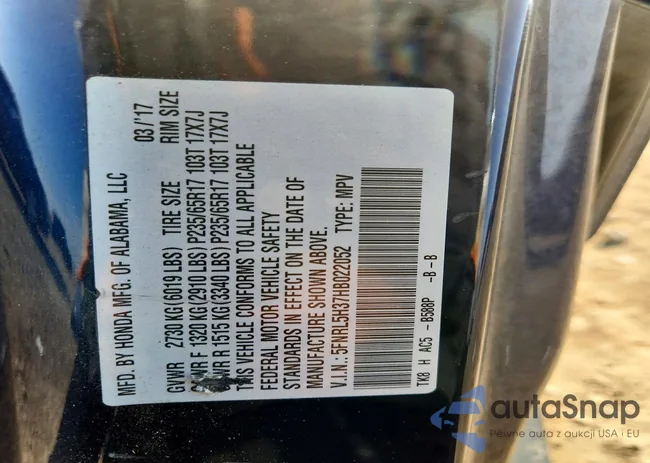 5FNRL5H37HB022052: 72334095