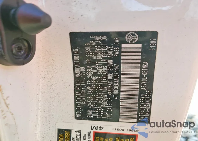 4T1BF3EKXAU571147: 74410405