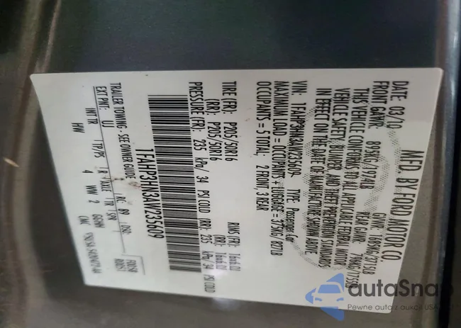 1FAHP3HN3AW235609: 72579045