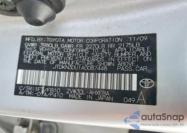 JTDKN3DU1A0087448: 73479205