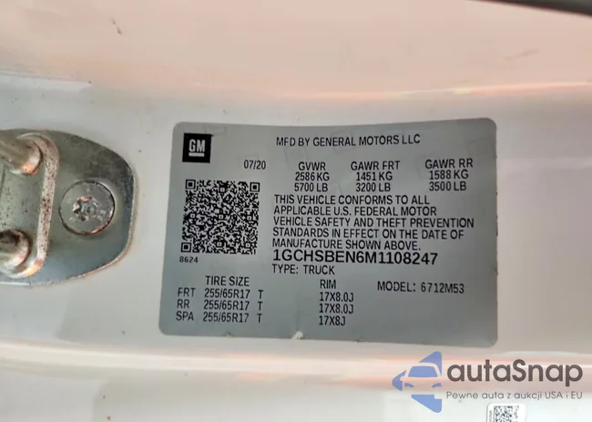 1GCHSBEN6M1108247: 45891966