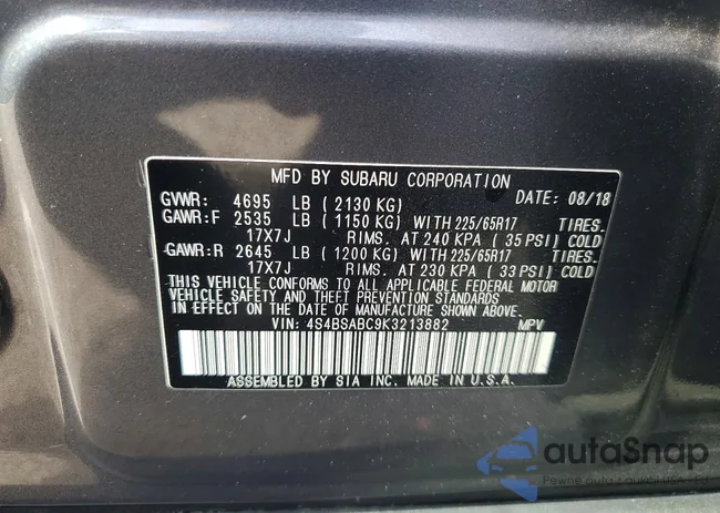 4S4BSABC9K3213882: 75039095