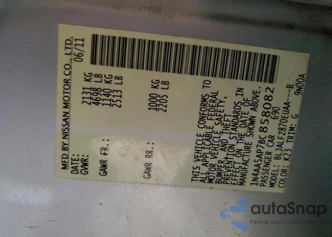 1N4AA5AP7BC858082: 72318215