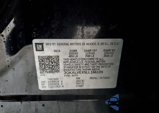 3GKALVEX5LL166105: 74007265