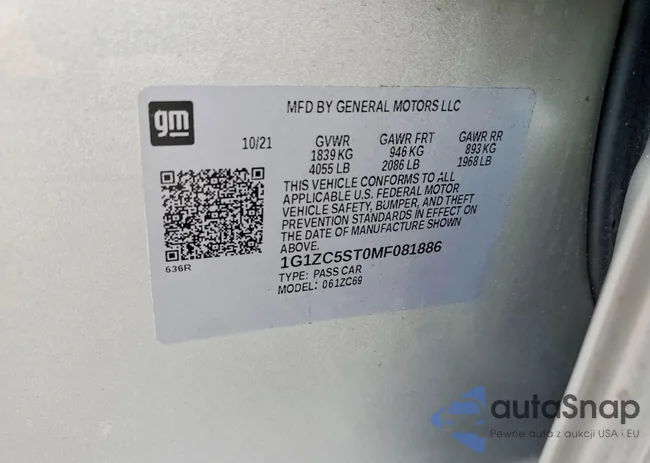 1G1ZC5ST0MF081886: 98654285