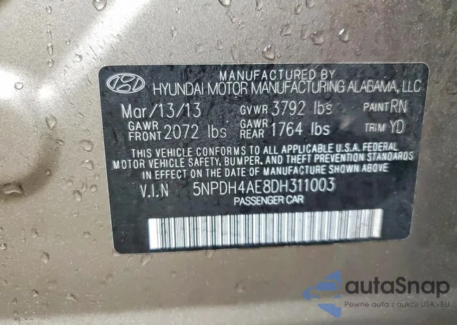 5NPDH4AE8DH311003: 72765395