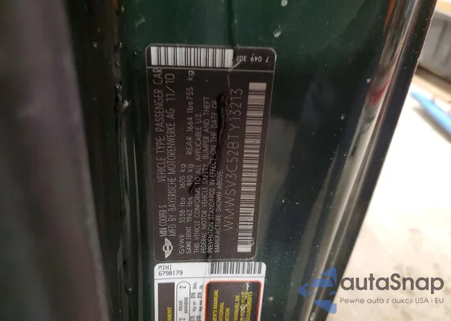 WMWSV3C52BTY13213: 74101225