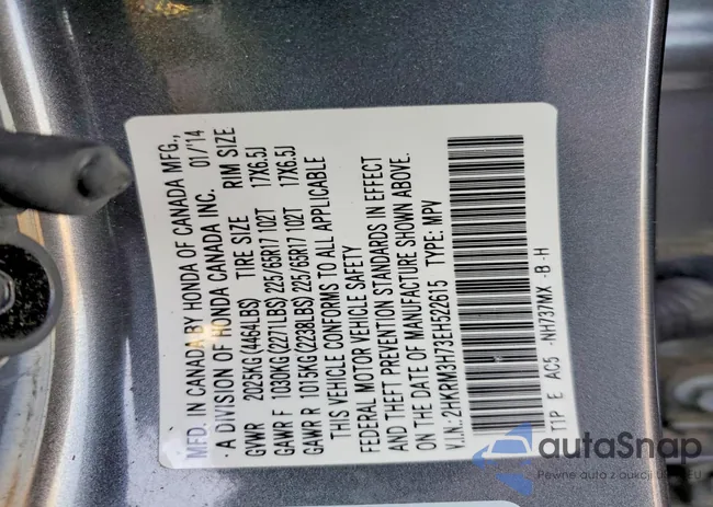 2HKRM3H73EH522615: 97631995