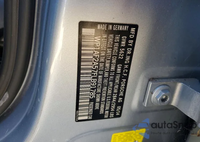 WP1AF2A57FLB91785: 73391455