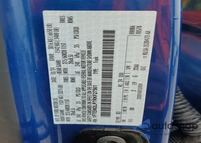 1FTEW2LP7RKF27561: 74341975