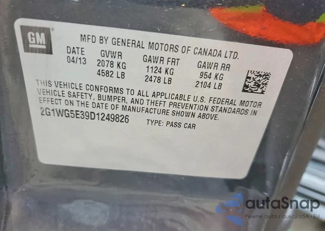 2G1WG5E39D1249826: 98655515