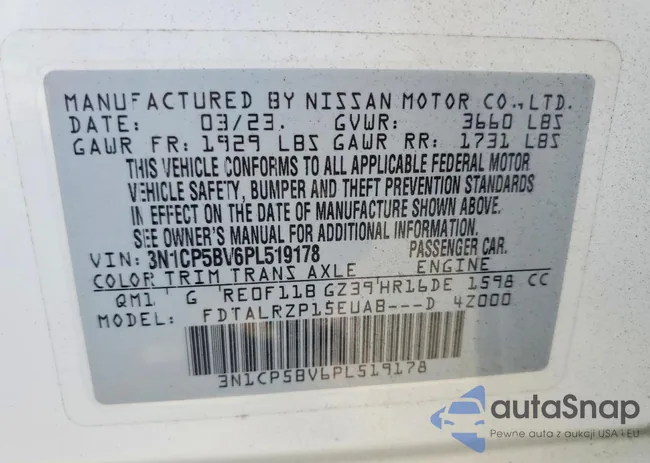 3N1CP5BV6PL519178: 99623715