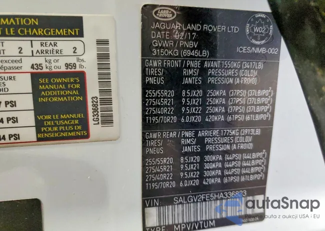 SALGV2FE5HA336823: 74294405