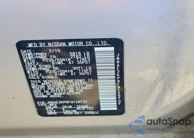 JN8AE2KP6F9126707: 74862815