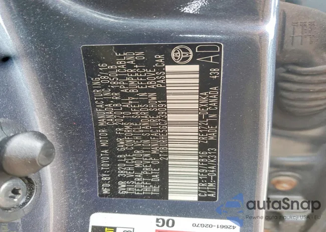 2T1BURHE5GC739091: 73675035