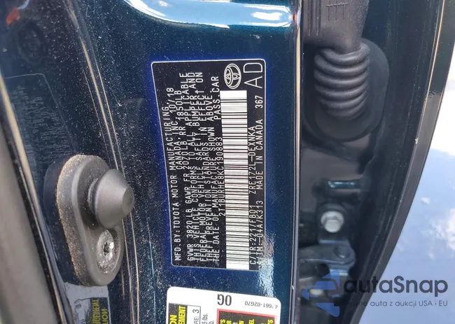 2T1BURHE8KC190883: 99795595