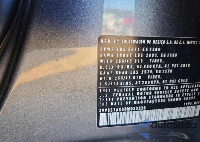 3VV8B7AX9RM030336: 99115455