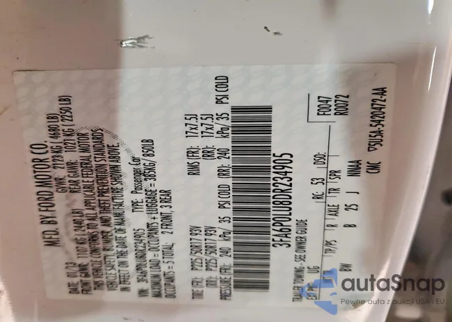 3FA6P0LU8DR234905: 74432675