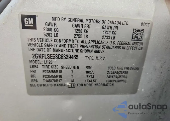 2GKFLSE53C6339465: 72236225