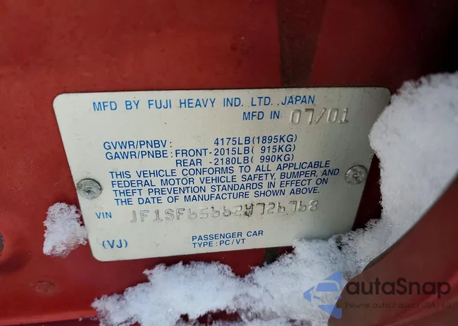 JF1SF65662H726768: 74348725