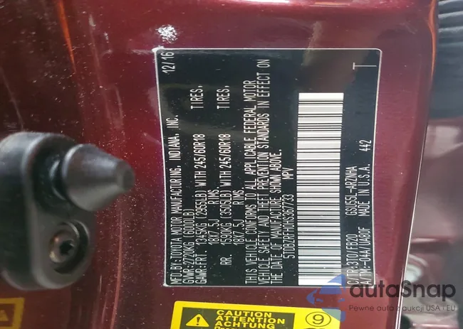 5TDBZRFH0HS367733: 99810515