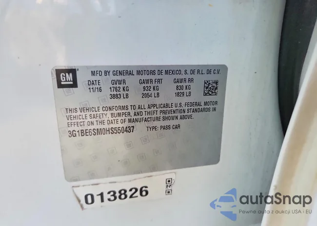 3G1BE6SM0HS550437: 98935165