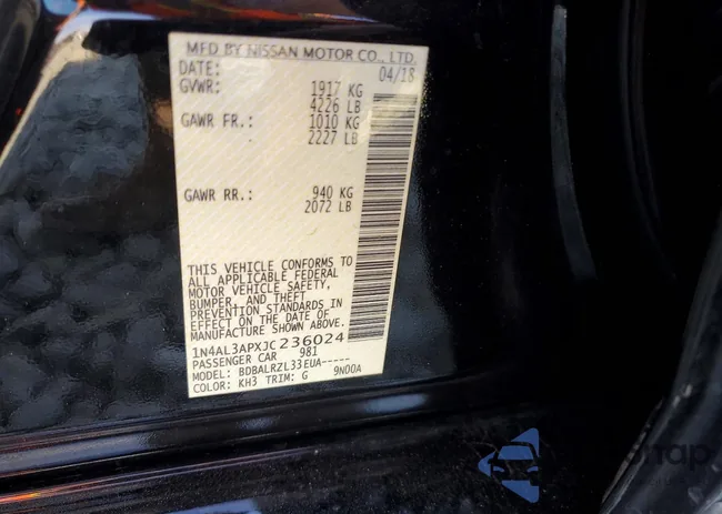 1N4AL3APXJC236024: 98853475