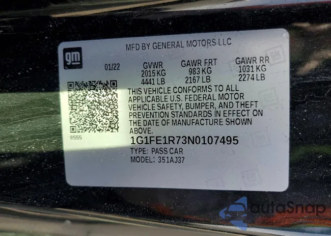 1G1FE1R73N0107495: 74841725