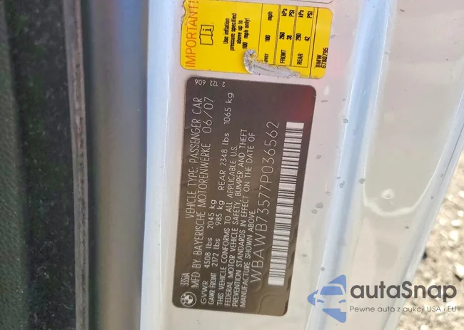 WBAWB73577P036562: 73852325