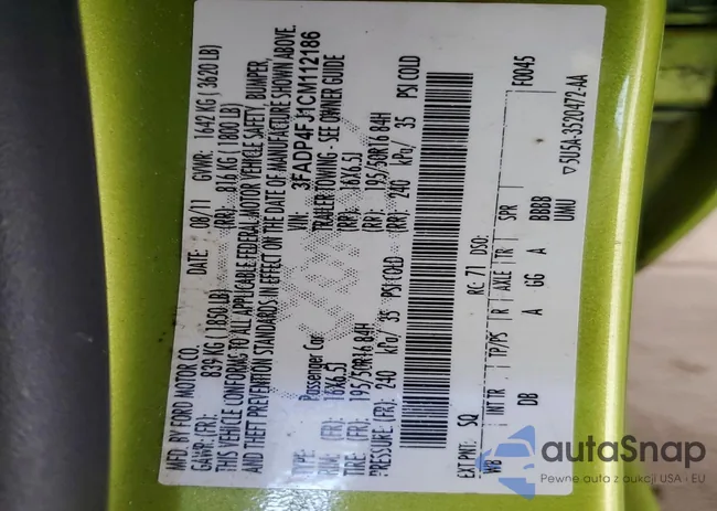 3FADP4FJ1CM112186: 97936645