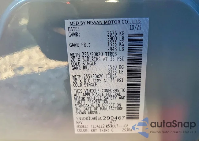 5N1DR3DH8SC299467: 73261825