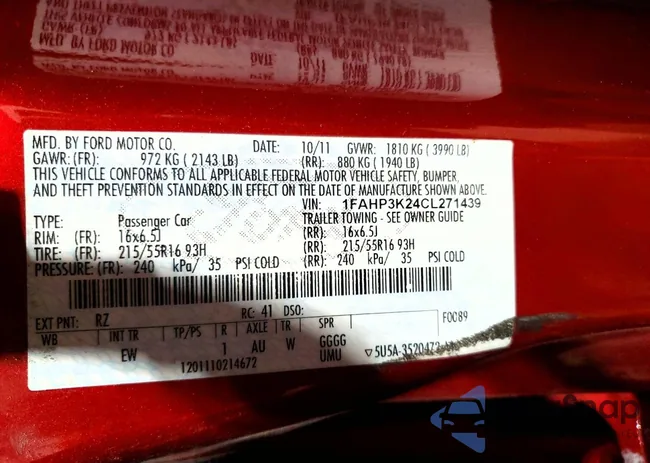 1FAHP3K24CL271439: 74255865