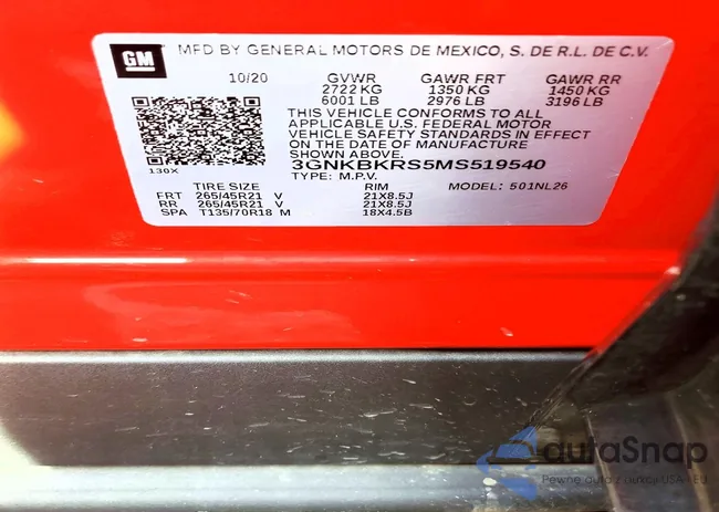 3GNKBKRS5MS519540: 73848295