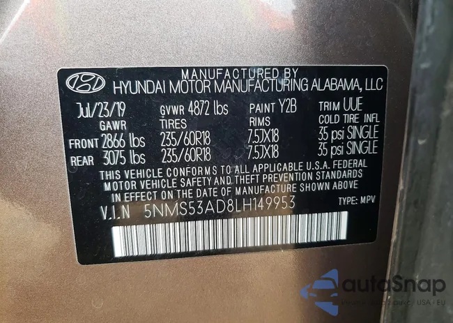 5NMS53AD8LH149953: 98915435