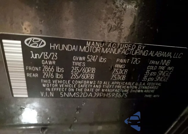 5NMS2DAJ9PH593675: 99103255