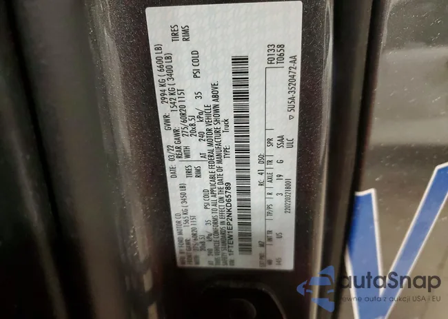 1FTEW1EP2NKD65789: 73812145