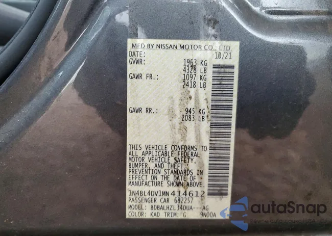 1N4BL4DV1MN414612: 73811615