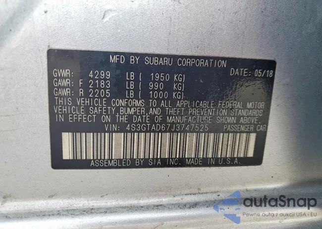 4S3GTAD67J3747525: 72347355