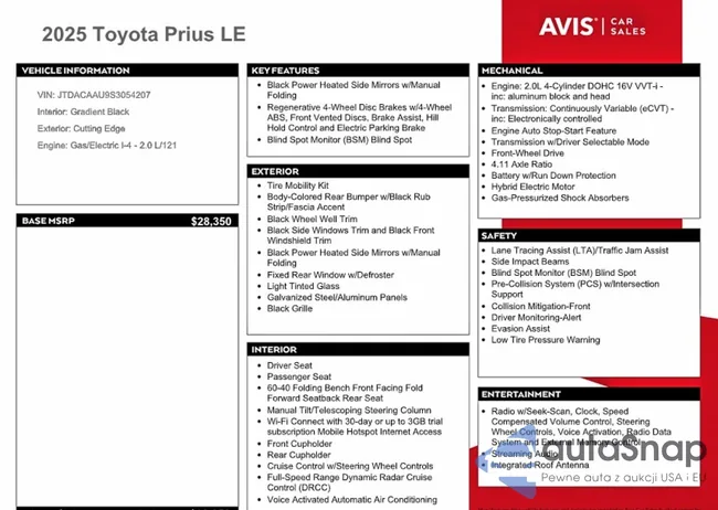 JTDACAAU9S3054207: 75241785