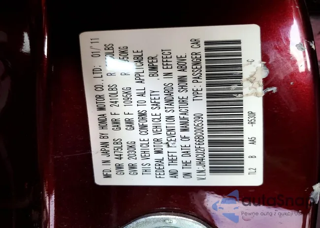 JH4CU2F66BC005390: 74685865