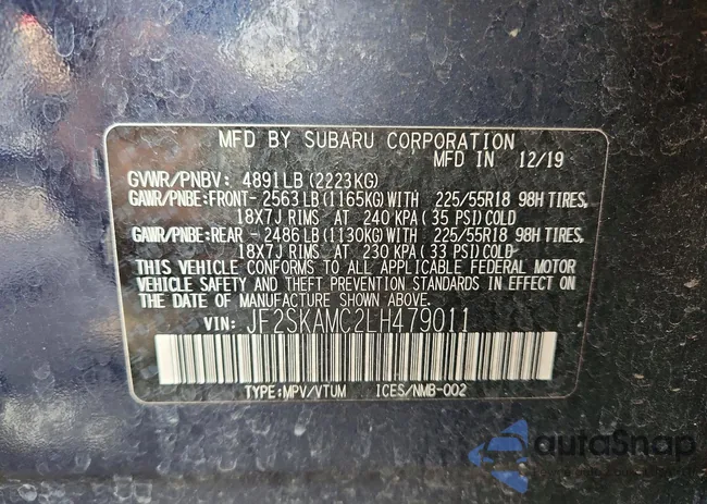 JF2SKAMC2LH479011: 74447865