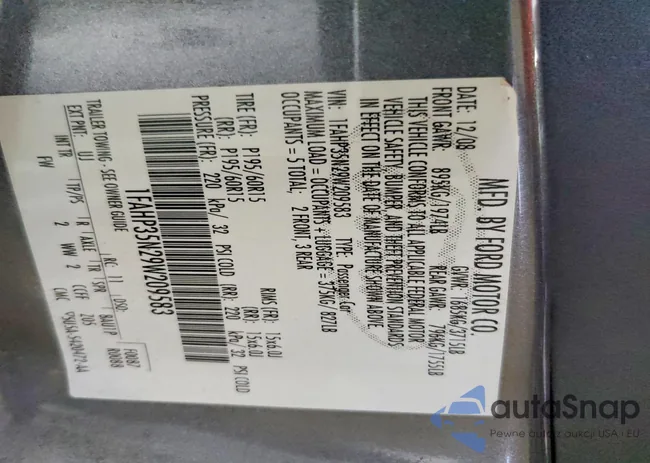 1FAHP35N29W209583: 74137645